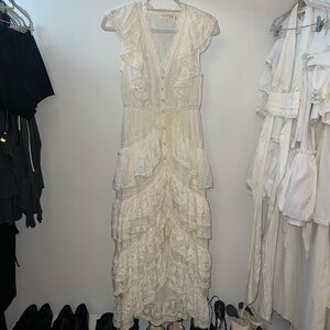 Loveshackfancy layered maxi dress size 0